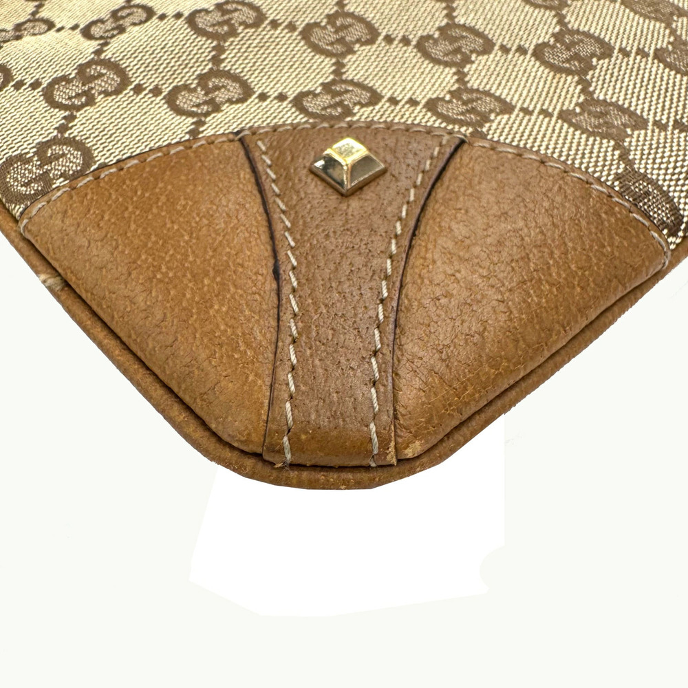 GUCCI GG Canvas Studded Shoulder Bag Leather - Picture 3 of 8